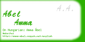 abel amma business card